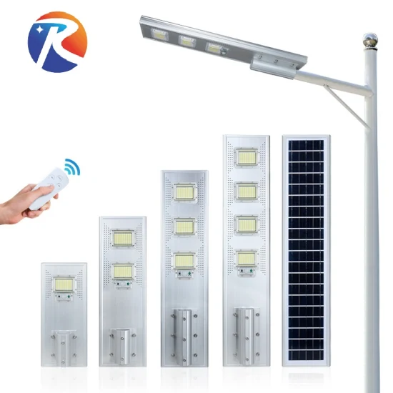 5% de desconto integrado 10W 60W 100W IP66 economia de energia tudo em um poste de luz LED movido a energia solar